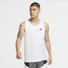 Nike Sportswear Tank Top Mens White Cotton Swoosh Round Neck Pullover Asm283 In White