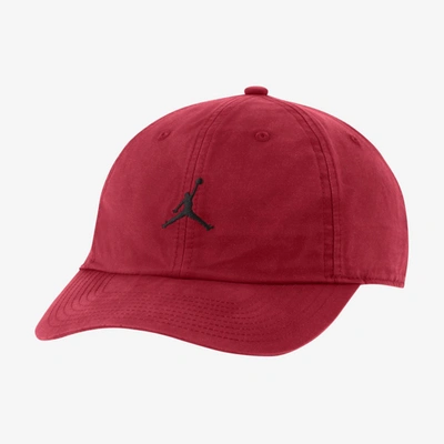 Jordan Jumpman Heritage86 Washed Cap In Gym Red,black