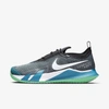 Nike Court React Vapor Nxt Men's Hard Court Tennis Shoes In Dark Teal Green,black,green Glow,white