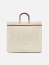 FENDI SUNSHINE SHOPPING BAG WITH EMBROIDERED LOGO,8BH372 ABVVF189S