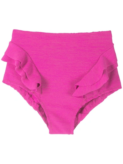 Clube Bossa Hopi High Rise Bikini Bottoms In Rosa