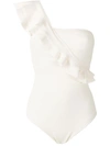 Clube Bossa Siola Ruffled One-piece In Weiss