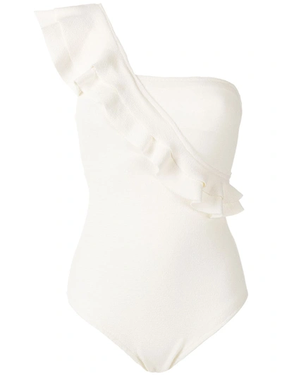 Clube Bossa Siola Ruffled One-piece In Weiss