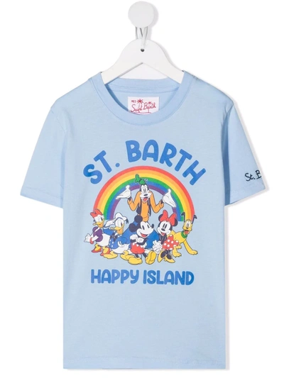 Mc2 Saint Barth Kids' X Disney Printed T-shirt In Blue