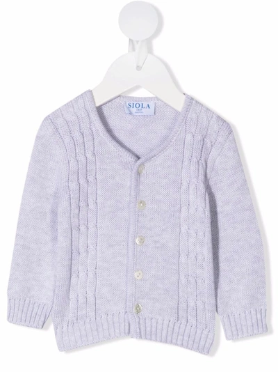 Siola Babies' Manuel Knitted Cardigan In Grey