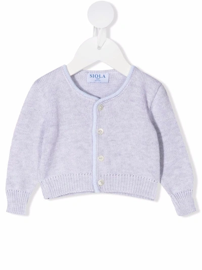 Siola Babies' Orlando Cotton Cardigan In Grey