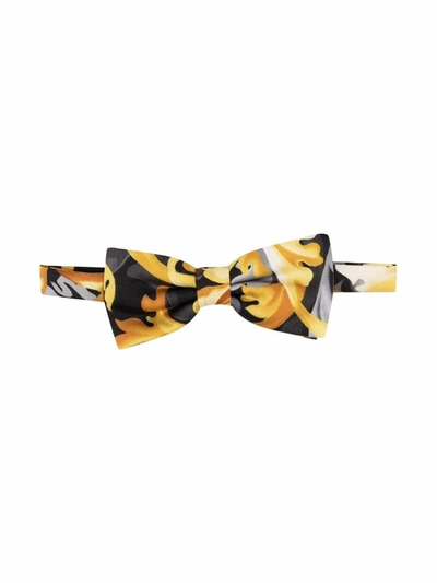 Versace Baroque-print Bow Tie In Black