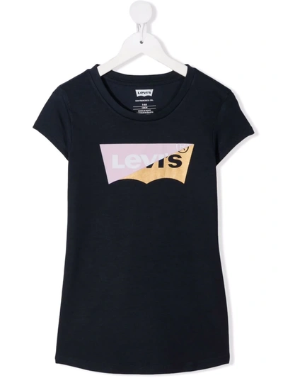 Levi's Teen Logo-print T-shirt In Blue