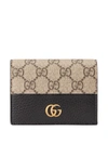 Gucci Marmont Gg Canvas Card Case Wallet In Multi