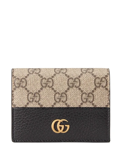 Gucci Marmont Gg Canvas Card Case Wallet In Multi