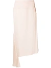 Jil Sander High-waisted Asymmetric Skirt In Rosa