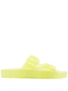 Balenciaga Mallorca Buckled Slide Sandals In Gelb