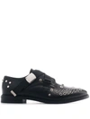 Mcq By Alexander Mcqueen Skelter Studded Brogues In Schwarz