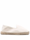 Manebi La Havana Espadrilles In White Canvas In Weiss