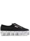 SUPERGA ABSTRACT-PATTERN PLATFORM SNEAKERS