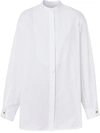 Burberry Monogram-motif Cotton Shirt In Weiss