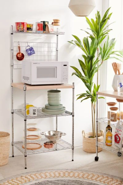 Urban Outfitters Erin Metal Kitchen Rack In Silver