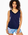 Lilly Pulitzer Women's Gigi Ruffle Tank Top In Green Size 2xl -  In Green