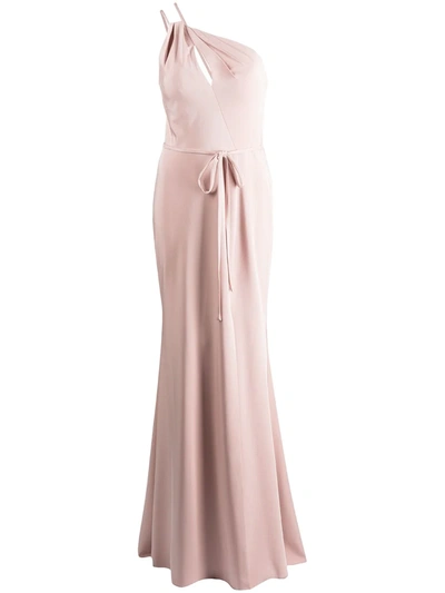 Marchesa Notte Bridesmaids Novara One-shoulder Dress In Pink