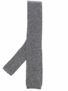 Brunello Cucinelli Knitted Cashmere Tie In Grau