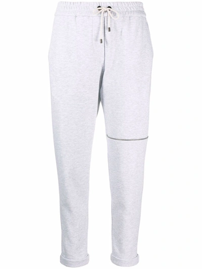 Brunello Cucinelli Stripe-detail Track Pants In Grey