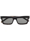 Saint Laurent Sl 461 Betty Rectangle-frame Sunglasses In Schwarz