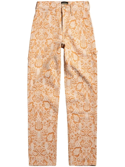 【超特価sale開催】  Floral Denim Jeans Lee X Aries Carpenter Orange In Pants パンツ