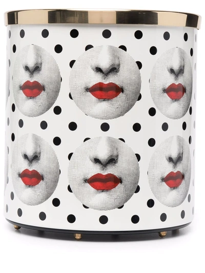 Fornasetti Comme Des Forna Paper Bin In Weiss