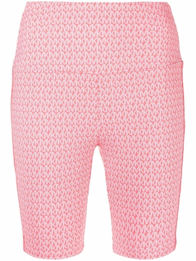 Michael Michael Kors Powder Pink Linen Blend Shorts