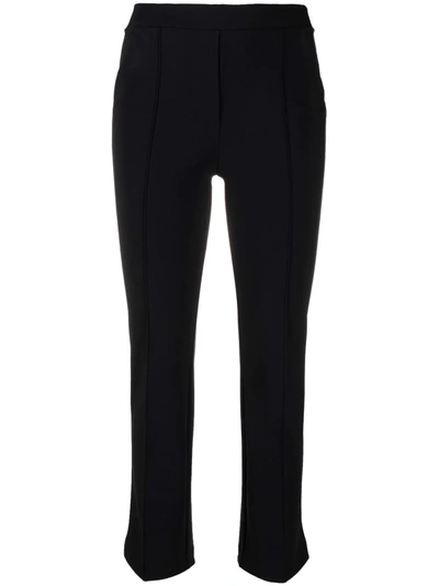 Le Petite Robe Di Chiara Boni Cropped Straight-leg Trousers In Schwarz