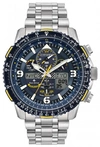 Citizen Eco-drive Men's Analog-digital Promaster Blue Angels Skyhawk A-t Stainless Steel Bracelet Watch 46mm In Blue