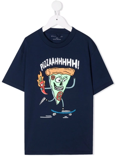 Stella Mccartney Kids' Little Boy's & Boy's Pizza Skater T-shirt In Navy