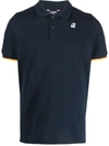 K-way R&d Logo Embroidered Polo Shirt In Blau