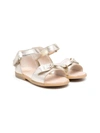 Pèpè Bow-front Sandals In Gold