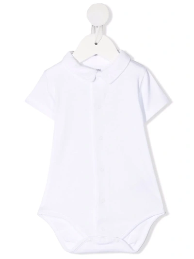 Knot Babies' Short Sleeve Jersey Bodysuit In White