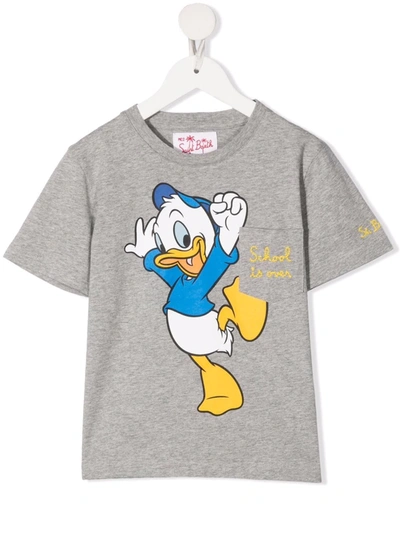Mc2 Saint Barth Kids' Disney Graphic-print Cotton T-shirt In Grey