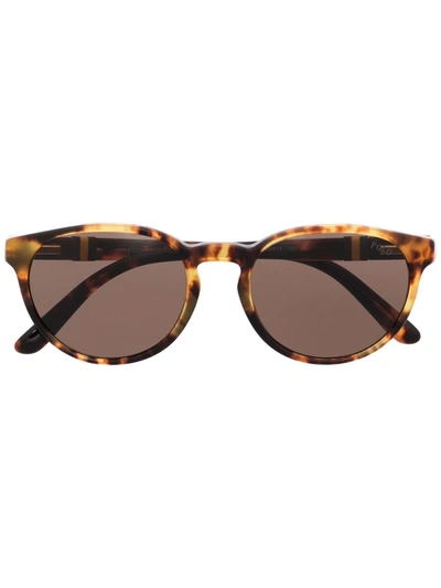 Polo Ralph Lauren Tortoiseshell Round-frame Sunglasses In Brown