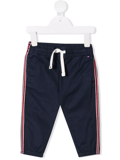 Tommy Hilfiger Junior Babies' Drawstring Organic Cotton Tracksuit Bottoms In Blue