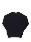 John Smedley Blue Cotton Sweater In Blue