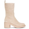 GIANVITO ROSSI EXTON BEIGE SUEDE BOOTS