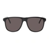 Saint Laurent Black Sl 334 Signature Round Sunglasses In 001 Black