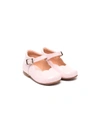 Clarys Buckle-fastening Leather Ballerinas In 粉色