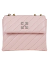 OFF-WHITE OFF-WHITE WOMEN'S PINK LEATHER SHOULDER BAG,OWNN006S21LEA0013000 UNI