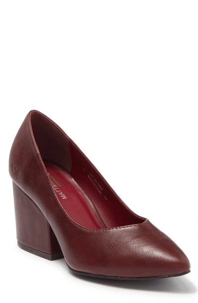 Matt & Nat Stanley Block Heel Pump In Cerise