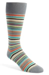 Paul Smith Horizontal Stripe Pattern Ribbed Edge Socks In 76