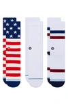 Stance The Americana Assorted 3-pack Crew Socks In Multi