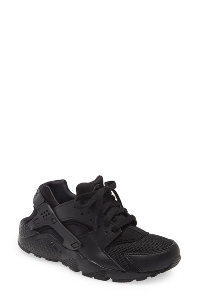 Nike Kids' Huarache Run Sneaker In Black/black/black