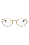 Ray Ban 51mm Oval Optical Glasses In Gold
