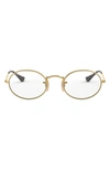 Ray Ban Unisex 48mm Oval Optical Glasses In Gold