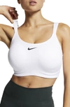 Nike Women's Bold High-support Padded Underwire Sports Bra (plus Size) In White/ Black